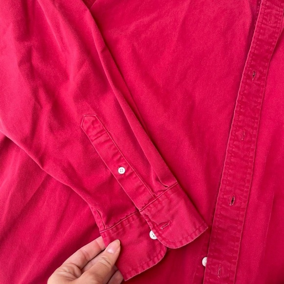 Vintage club room red button front utility shirt sz xl - Picture 6 of 7